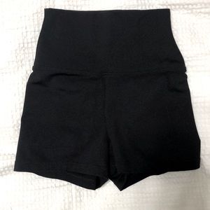 Capezio women shorts SZ S black workout highwaist